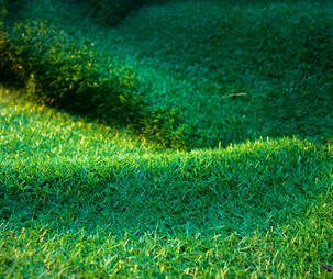 artificial grass on a hill
